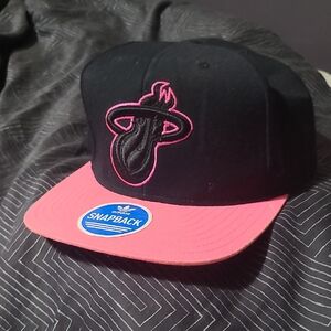 Black and Pink Snapback Hat